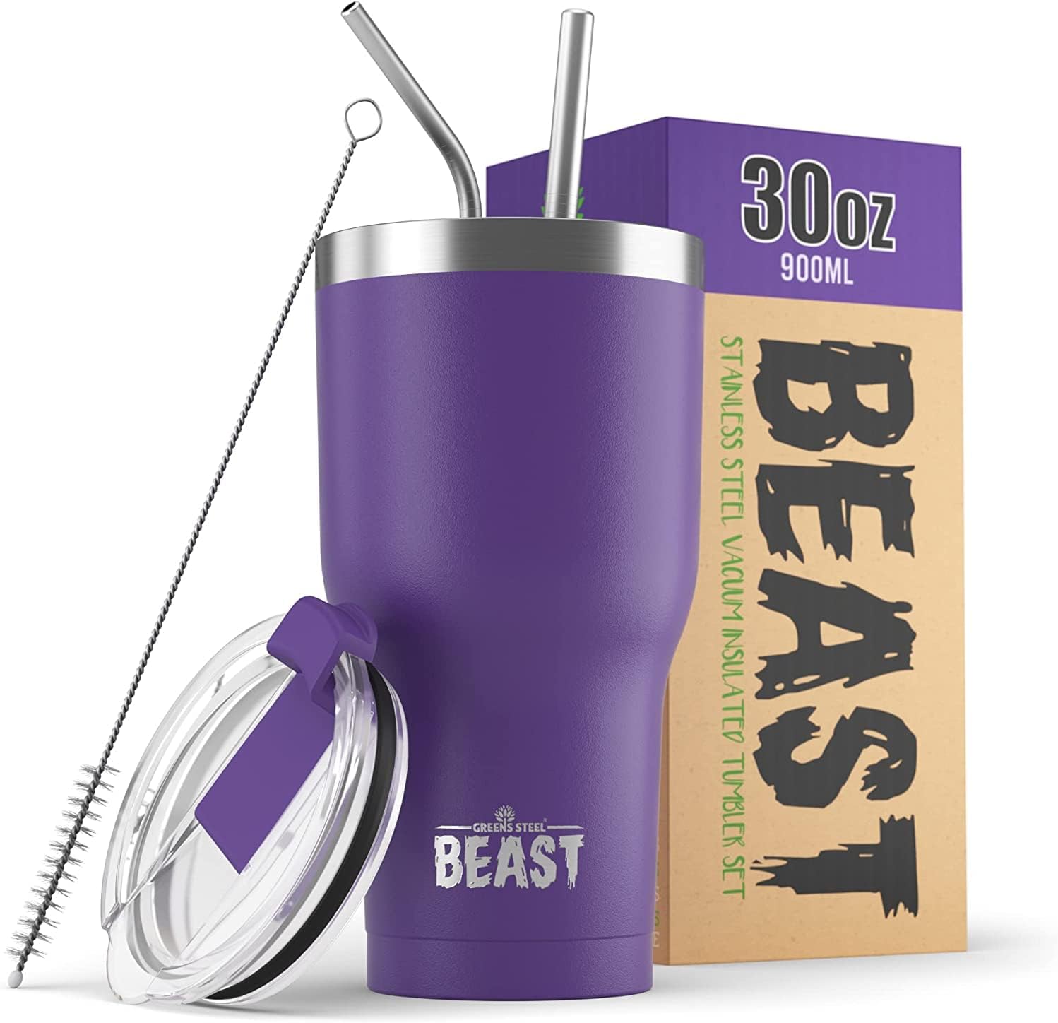 Beast 30 oz Tumbler Stainless Steel Vacuum Insulated Coffee Ice Cup Double Wall Travel Flask (Cupcake Pink)