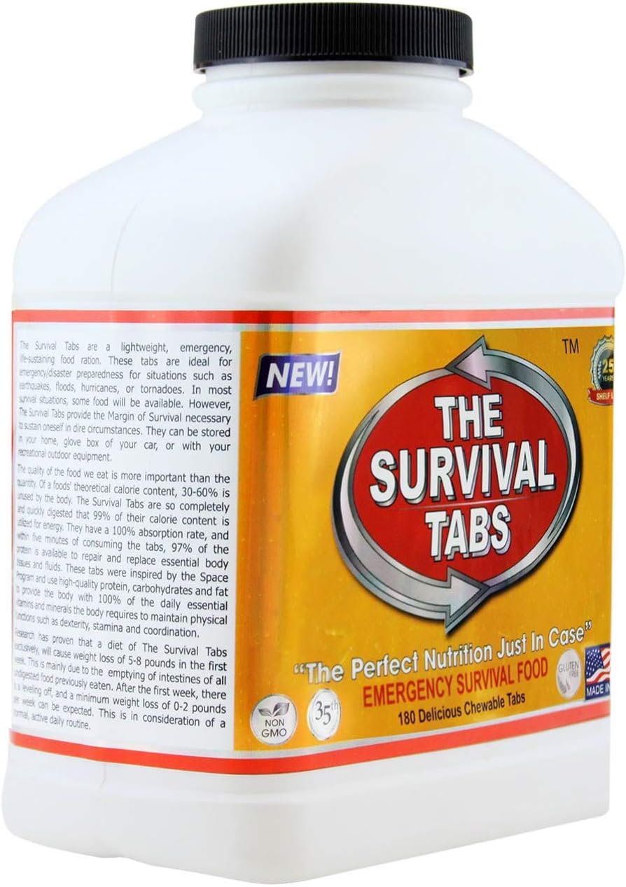 Survival Tabs – Emergency Food Supply – 15-Day Chocolate Tabs