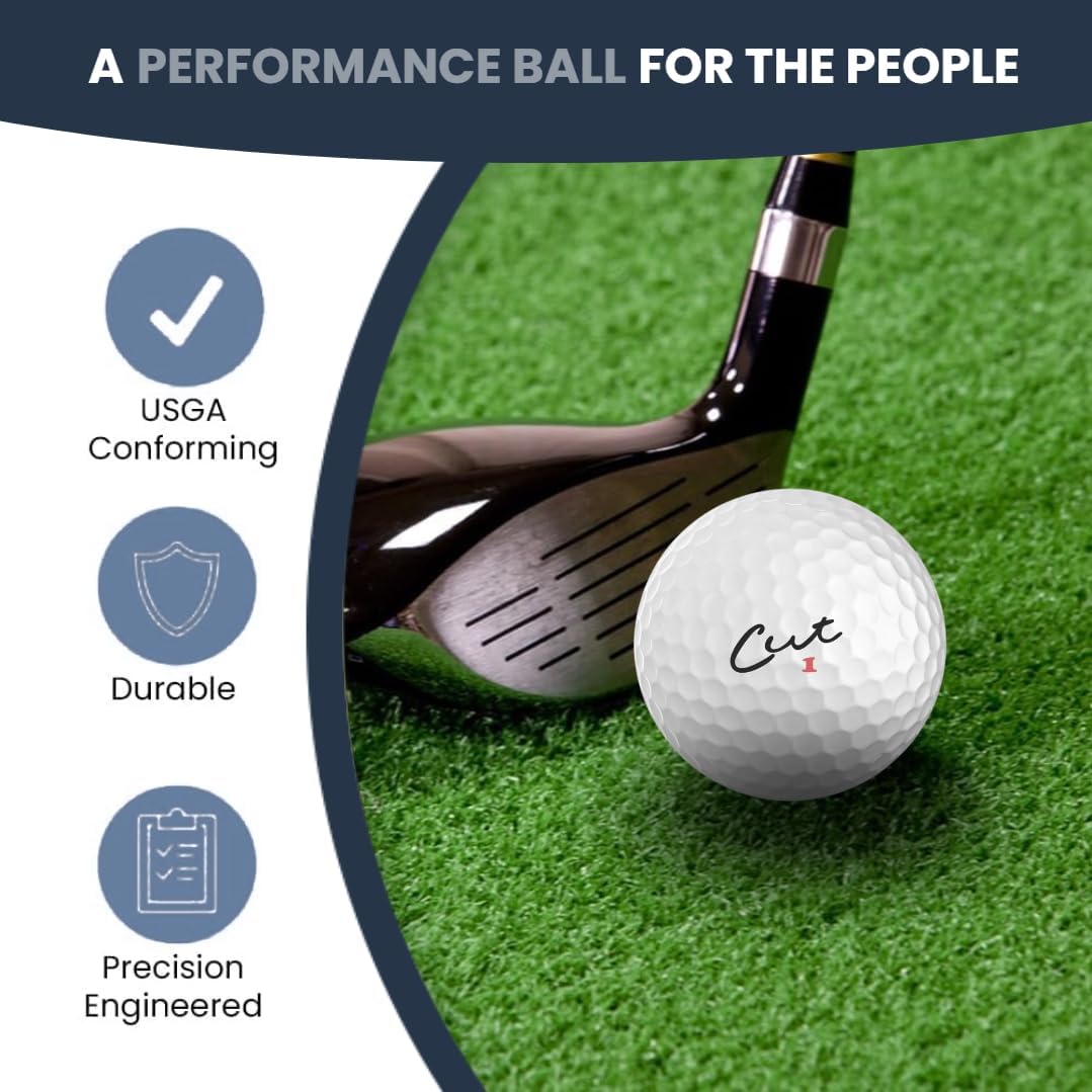 Cut Blue Golf Balls, 4 Piece Urethane (One Dozen)