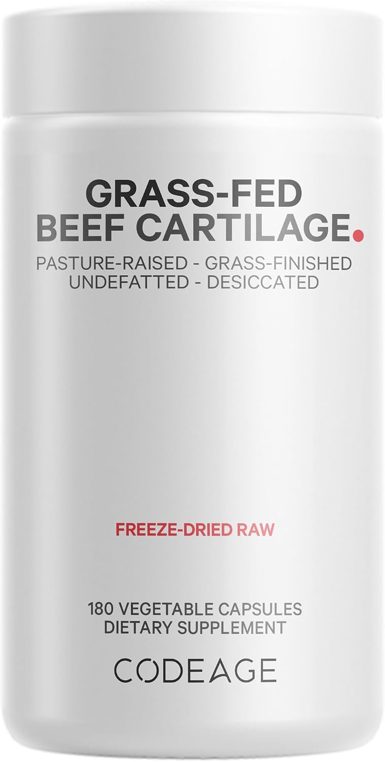 Codeage Grass Fed Beef Cartilage Supplement - Freeze Dried, Non-Defatted