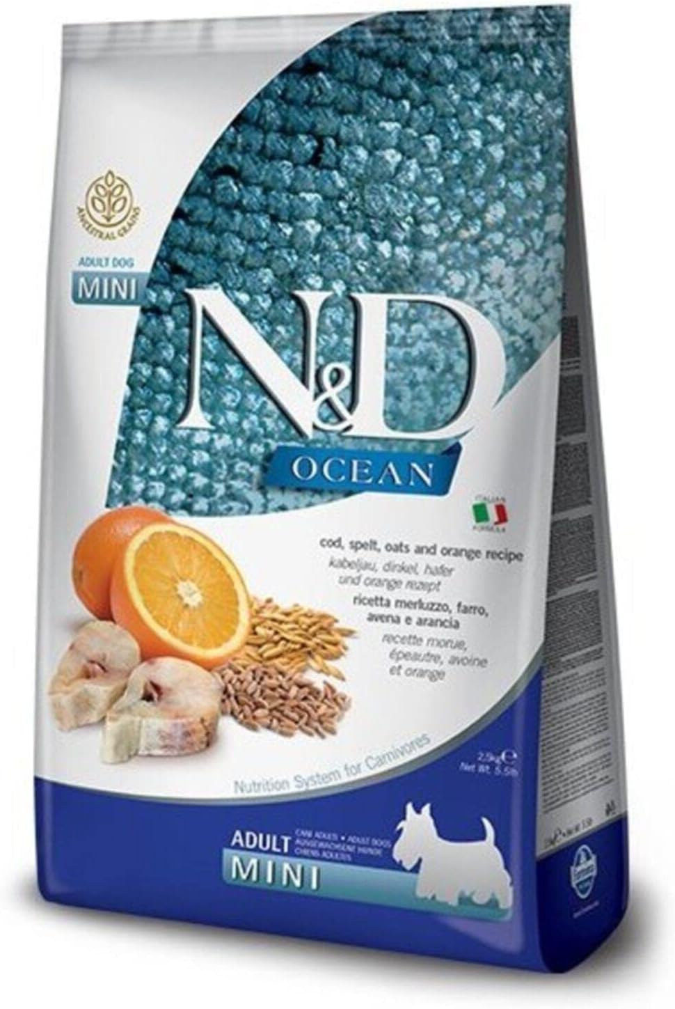 Farmina Pet Foods Cod, Spelt, Oats & Orange Adult Mini
