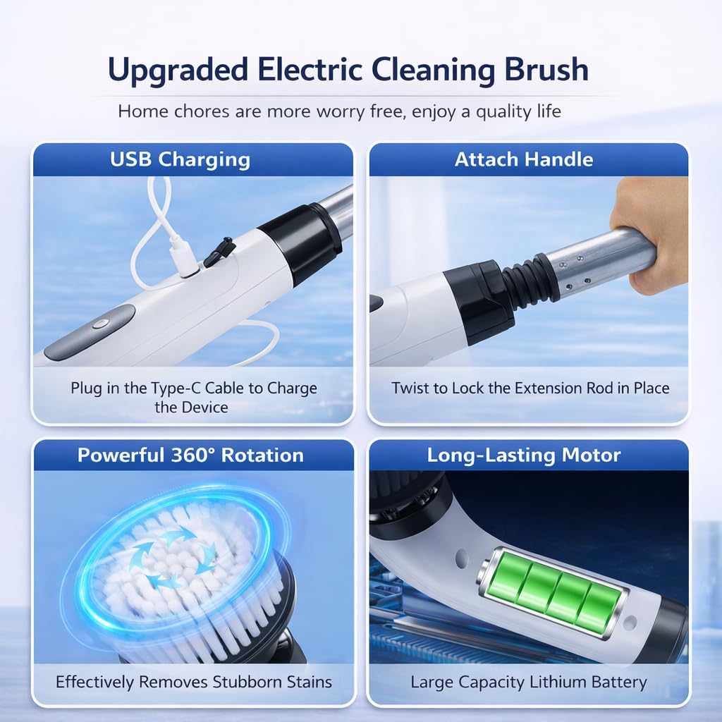 Premium Electric Bathroom Cleaning Brush
