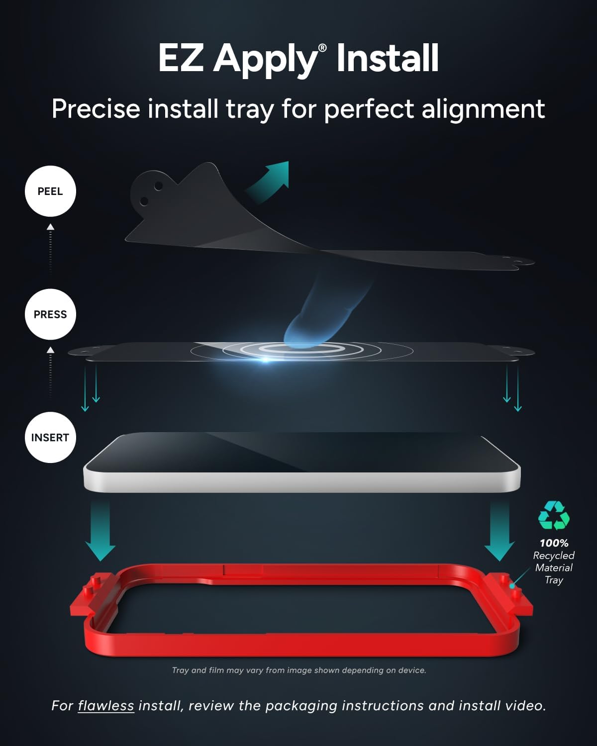 ZAGG Glass Elite VisionGuard+ Screen Protector - iPhone 12 Mini - Impact Protection, Scratch, Fingerprint, Smudge, InvisibleShield, Oil Resistant