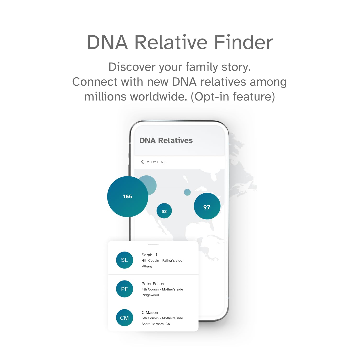 23andMe Ancestry Service - DNA Test Kit, Personalized Genetic Legacy, 4, 500+ Geographic Regions, Ancestry Test, Family Tree, DNA Relative Finder