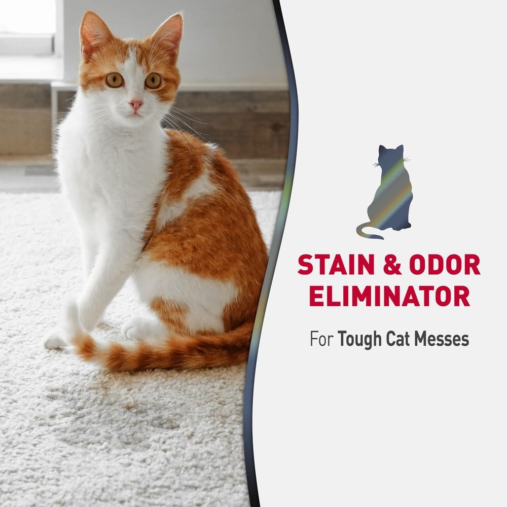 Nature’s Miracle Advanced Cat Stain & Odor Eliminator, Severe Mess, 32 oz | Enzymatic Cleaner Eliminates the Toughest Cat Messes, For Use on Multiple Surfaces, Safe For Pets and Home*, Fresh Scent