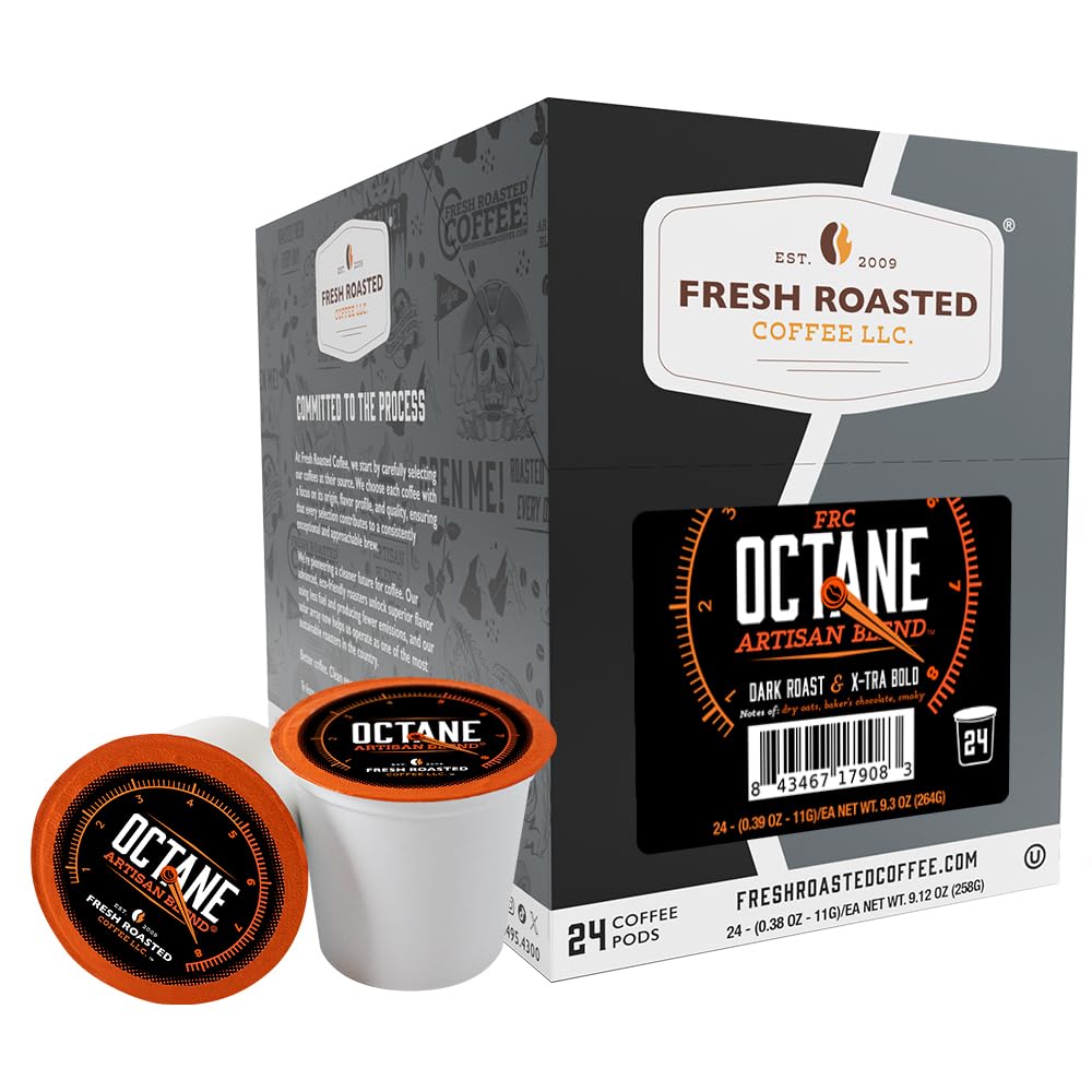 Fresh Roasted Coffee, Organic Colombian K-Cup Pods for Keurig Brewers, Medium Roast, USDA Organic, Kosher, 24 Count (Pack of 3)