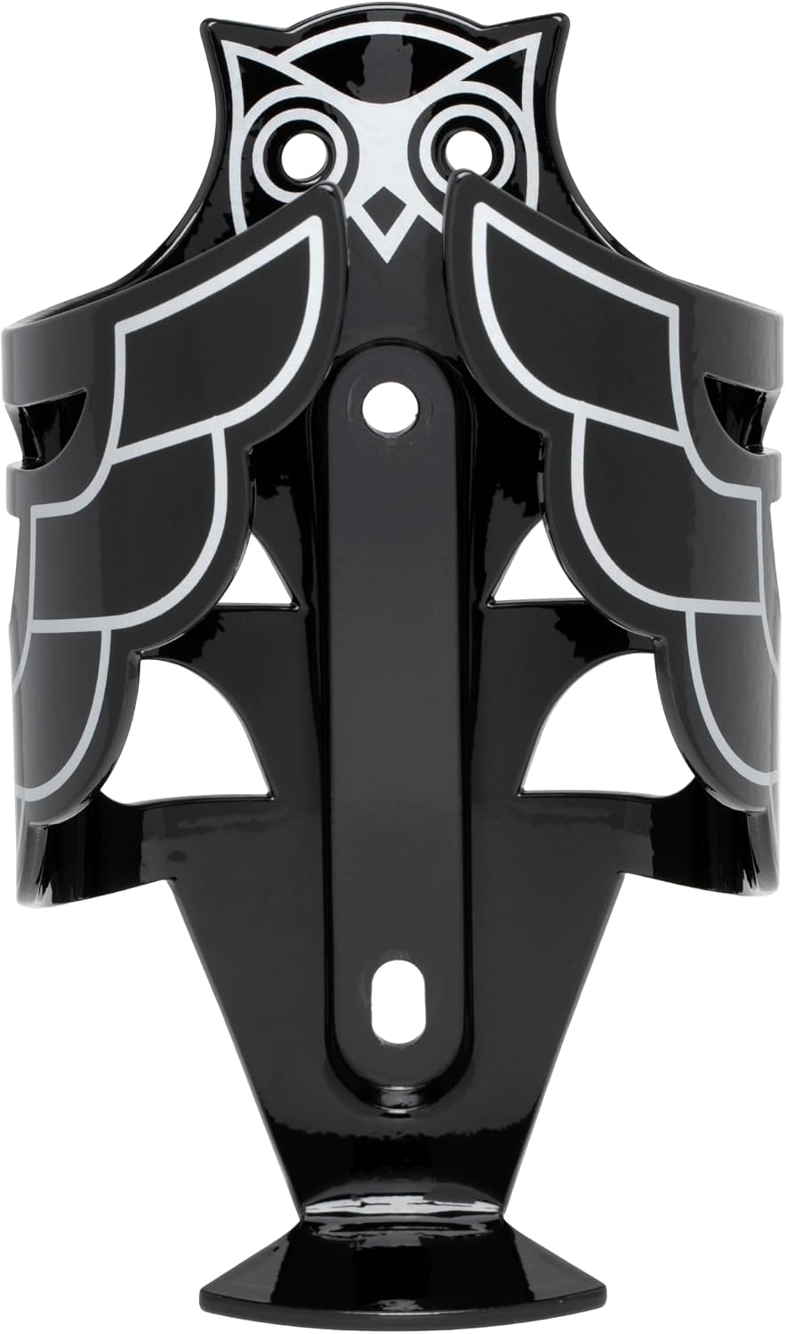 Portland Design Works Water Bottle Cage - Lightweight Water Bottle Holder for Bikes, Owl Cage, Black/Gold