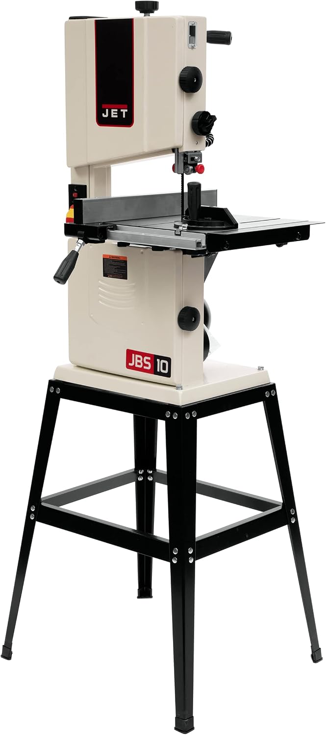JET 10-Inch Woodworking Band Saw with Stand, 1/2 HP, 115V 1Ph (JWB-10)