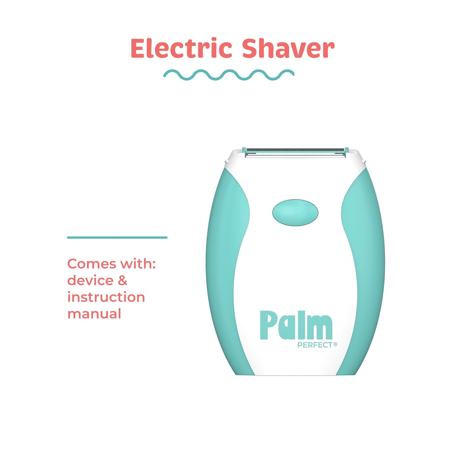 PalmPerfect Electric Shaver for Women, Triple Blade Razor, Wet/Dry