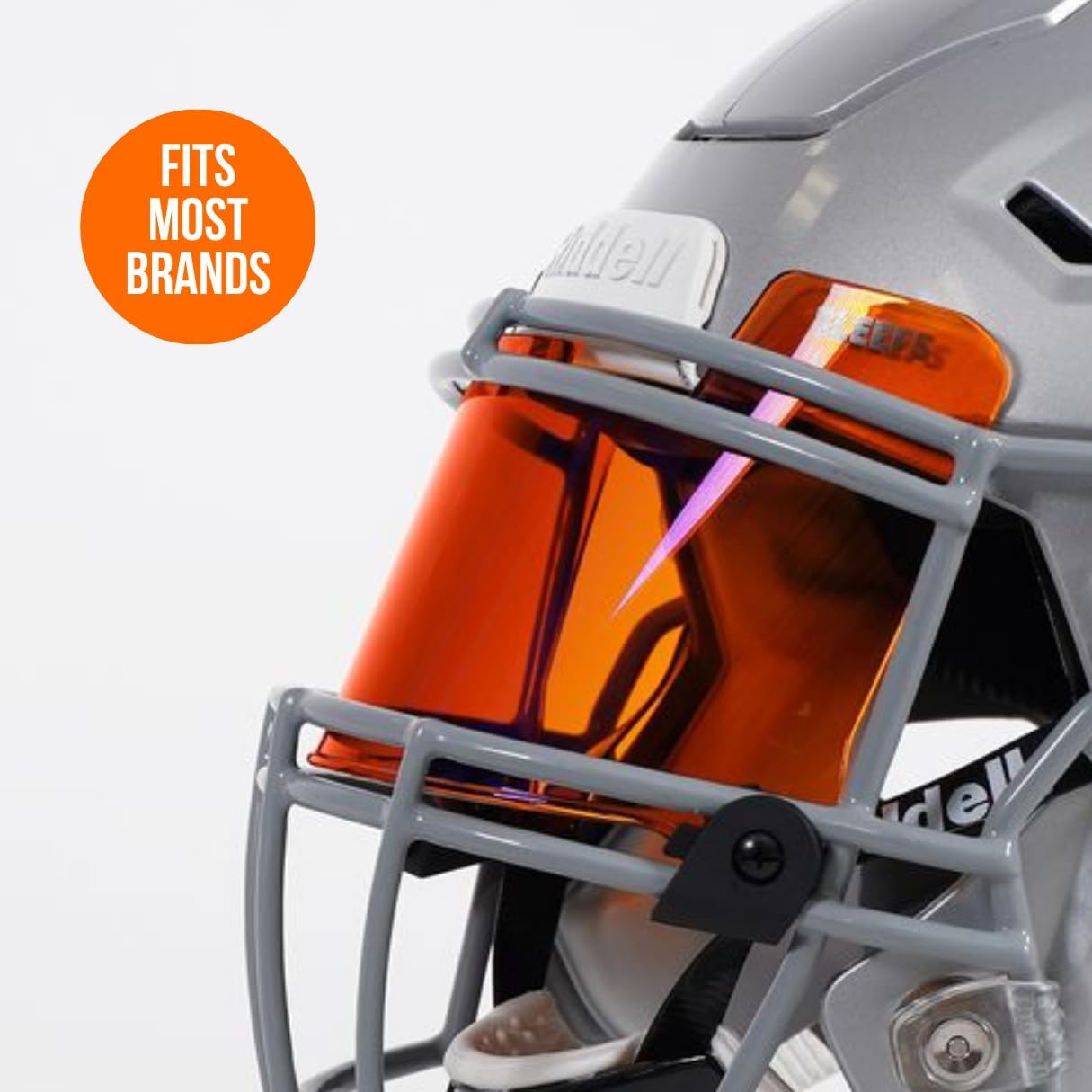SLEEFS Clear Football Visor for Helmet - Professional Football Visor - Face & Eye Shield - Fits Youth & Adult Helmets - Includes Quick Visor Clips