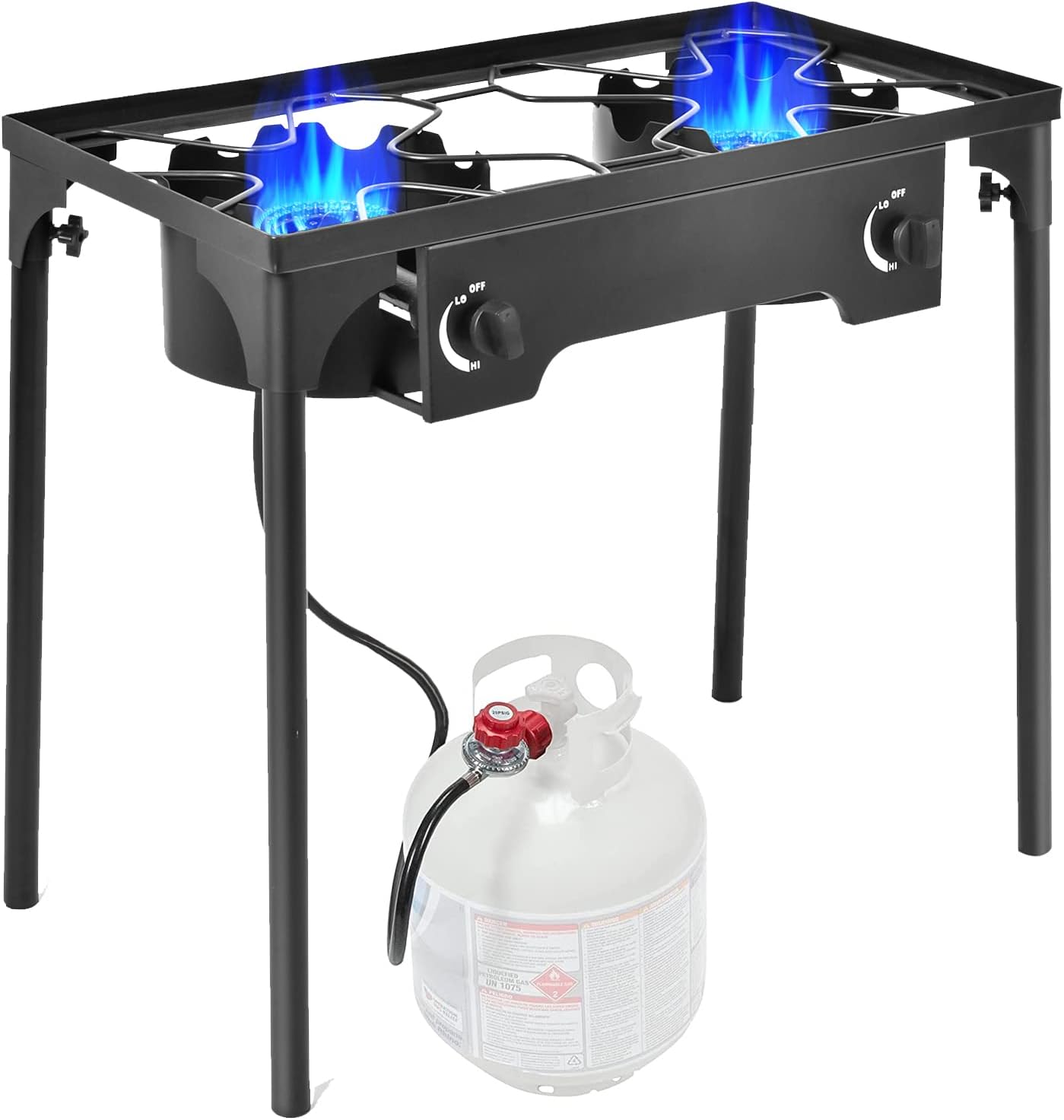 Goplus Outdoor Camping Stove, Dual Burner Propane Gas Cooker