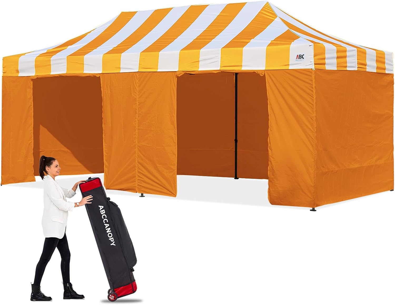 ABCCANOPY Heavy Duty Easy Pop up Canopy Tent with Sidewalls 10x20, Turquoise