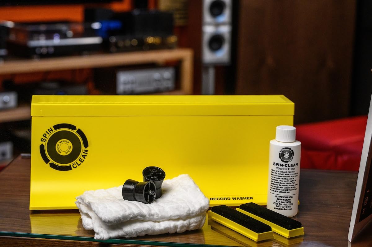Spin-Clean Record Washer Kit | Vinyl Record Cleaner | Alcohol-Free Solution | Snap-in Rollers | Wedge-Fit Brushes | 2 Lint-Free Drying Cloths