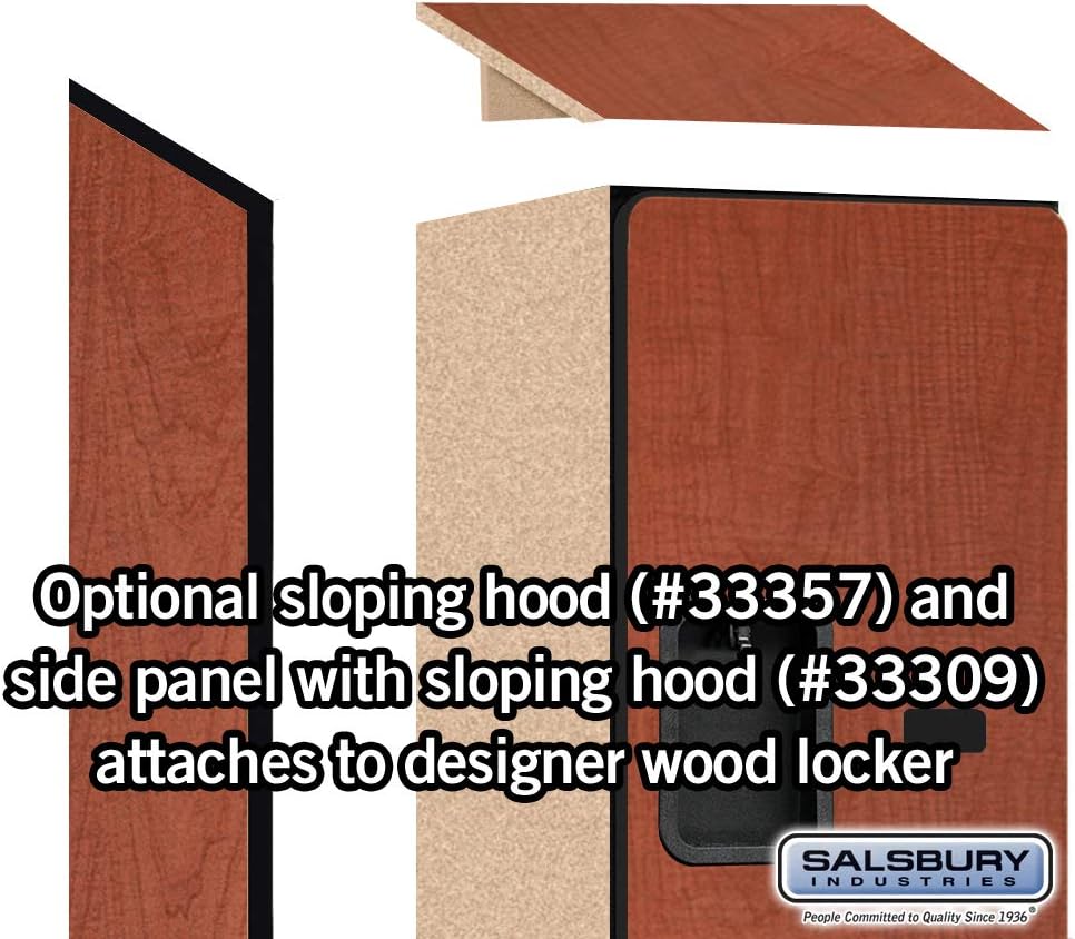 Salsbury Industries Double Tier 'S' Style Designer Wood Locker, Mahogany, 5' 3" x 15"
