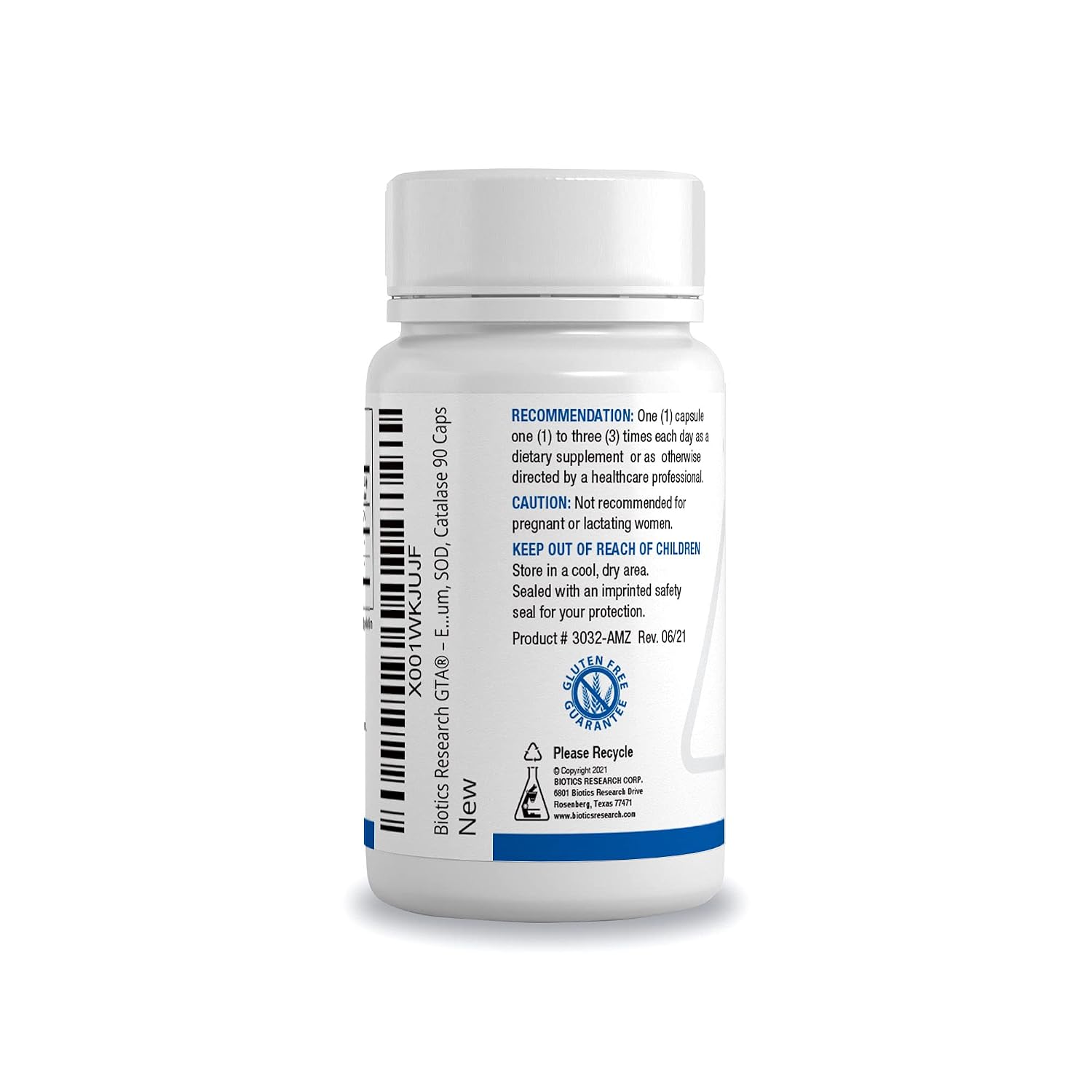BIOTICS RESEARCH GTA Porcine Glandular Selenium Supplement Rubidium 90 Caps