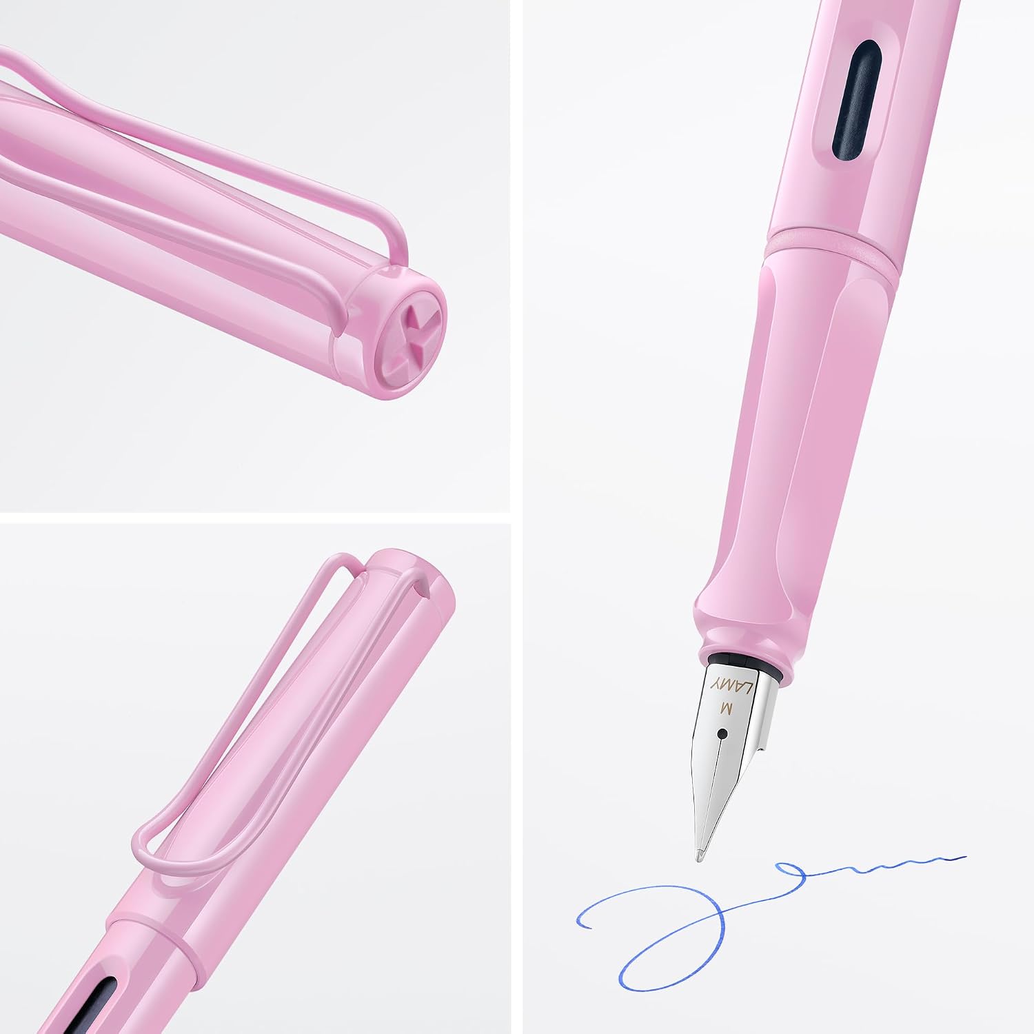 LAMY safari umbra - Fountain Pen with ergonomic grip & polished steel nib in size F - ideal for any Writing & Calligraphy - including LAMY T 10 blue cartridge - Right-Handed