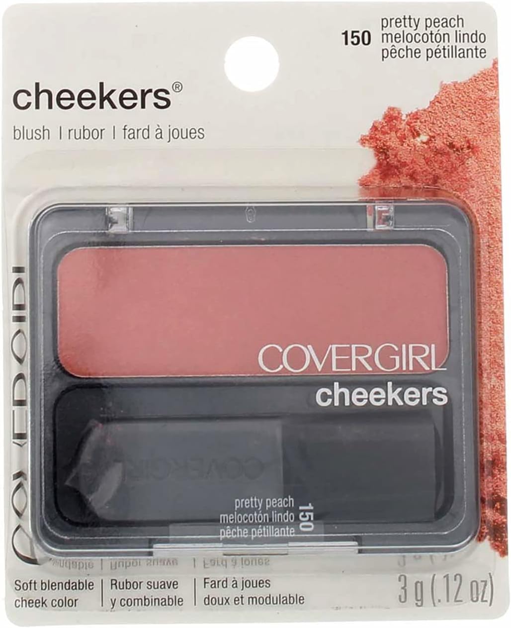 CoverGirl Cheekers Blush, # 150 Pretty Peach, 0.12 Ounce