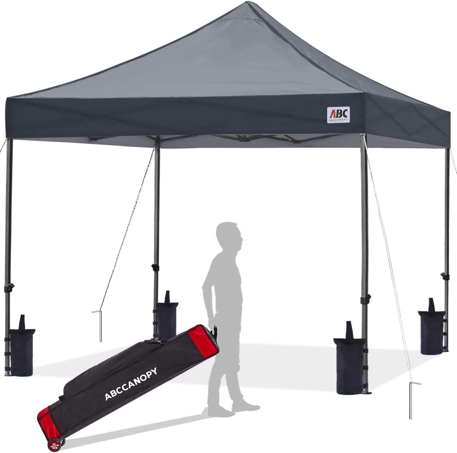 ABCCANOPY Patio Pop Up Canopy Tent 10x10 Commercial-Series (Black)