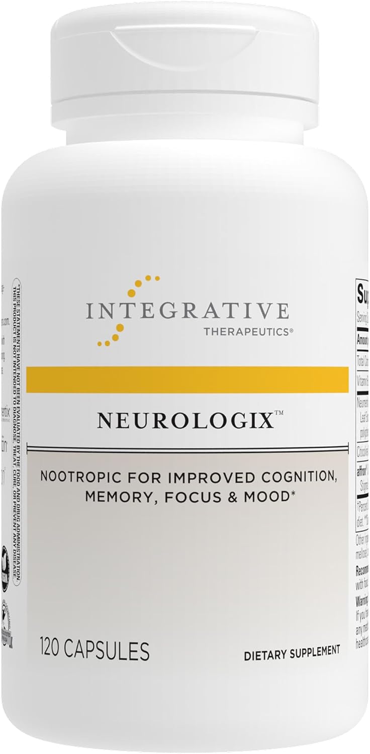 Integrative Therapeutics Neurologix - with Saffron and CDP-Choline - Nootropic Supplement for Brain Health*- Focus* - Memory Support* - Vegan