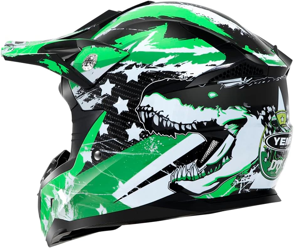 Motocross Youth Kids Helmet DOT Approved - YEMA Helmet YM-211 Motorbike Moped Motorcycle Off Road Helmet for Boys Girls