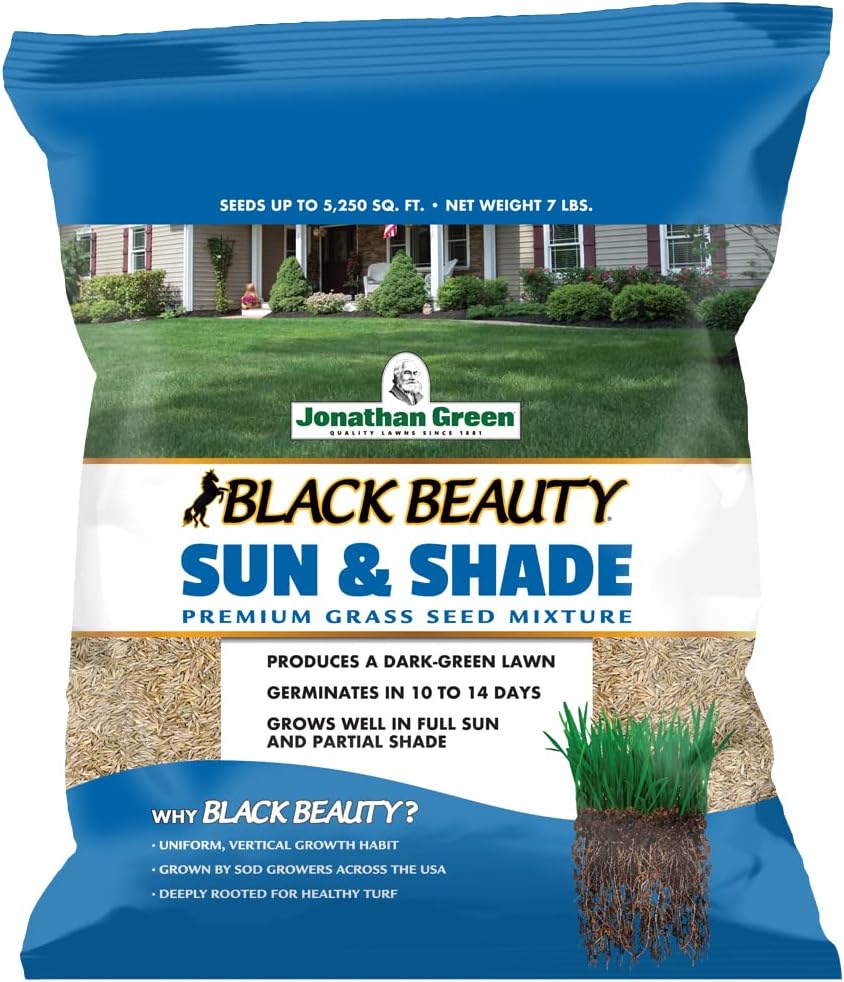 Jonathan Green (12005) Black Beauty Sun & Shade Grass Seed - Cool Season Lawn Seed (7 lb)
