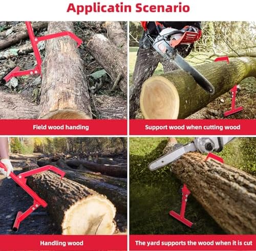 51.18"" Timberjack Log Lifter, Adjustable Log Roller Cant Hook, Heavy-Duty Carbon Steel Log Jack for Rolling and Raising Up The Logs, Log Roller Tool