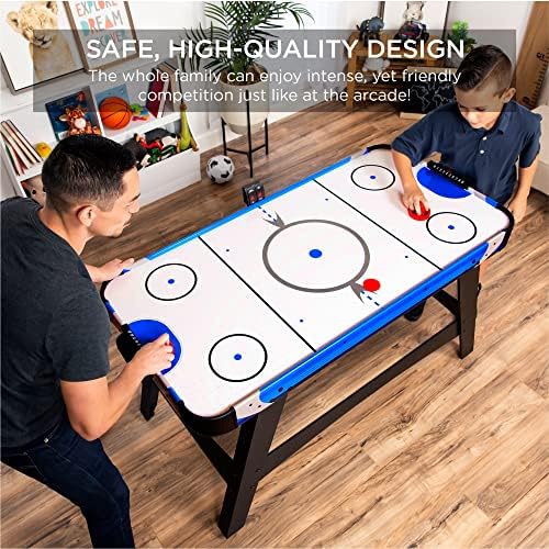 Best Choice Products 58in Mid-Size Arcade Style Air Hockey Table for Game Room, Home, Office w/ 2 Pucks, 2 Pushers, Digital LED Score Board