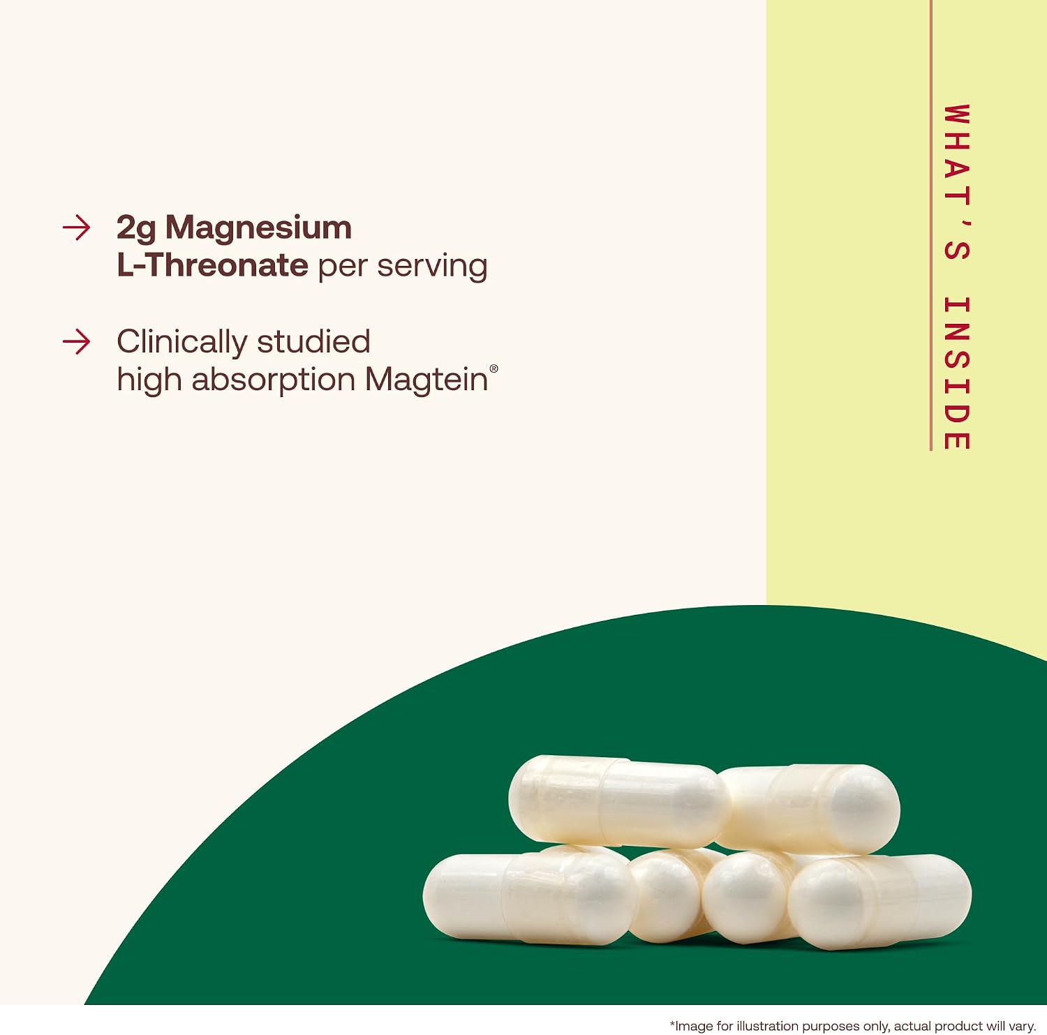 Jarrow MagMind Magtein Magnesium L-Threonate, 90 Capsules | Magnesium Supplement, Brain Supplements For Memory Support, Veggie Capsules, 30 Day Supply