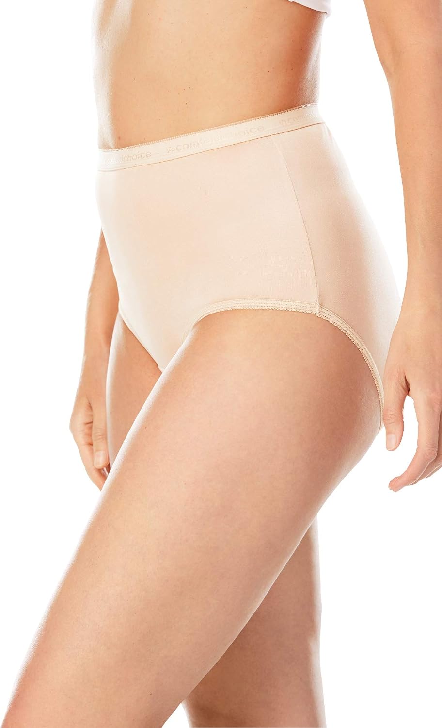 Comfort Choice Plus Size Full Coverage Nylon Brief 10-Pack