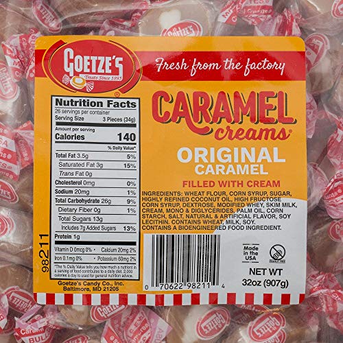 Goetze's Original Vanilla Caramel Creams - Retro Candy (2Lb)