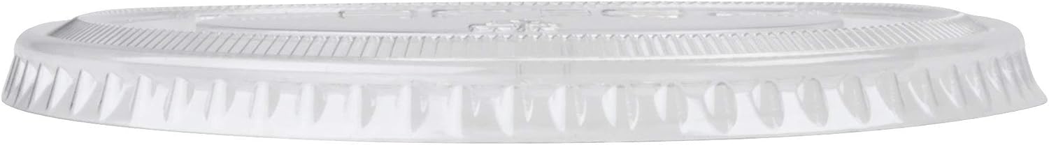 SOLO Cup Company - Ultra Clear Flat Cold Cup Lids f/16-24 oz Cups, PET, 100/Pack