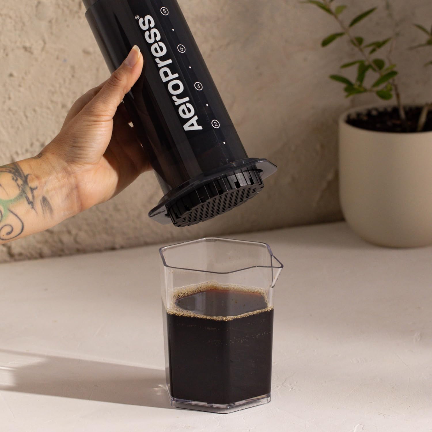 AeroPress Original Coffee Press, French Press, Pour-Over & Espresso Style | All-in-One Manual Coffee Maker, 2-Minute Brew, Less Bitterness, More Flavor, Portable, Travel & Camping
