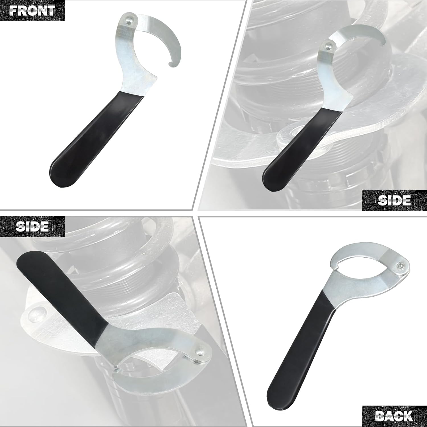 Universal Shock Spanner Wrench Motorcycle Shock Adjustment Tool | Suspension System and Shock Adjustment, Carbon Steel