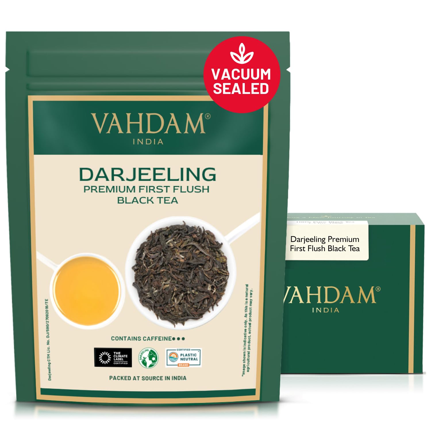 VAHDAM, Himalayan Green Tea Leaves (50+ Cups, 3.53 Oz) Non GMO, Gluten Free | High Elevation Grown Green Tea Leaves From Himalayas | Pure Unblended Single Origin Green Loose Leaf Tea | Vacuum Sealed
