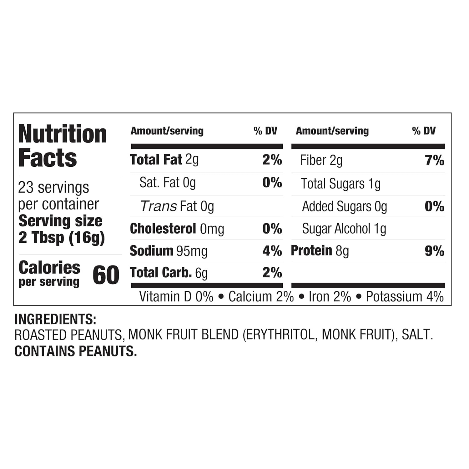 PBfit No Sugar Added Peanut Butter Powder 13 Oz, 8g Protein