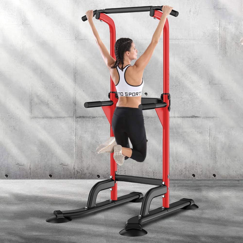 SogesHome Multi-Function Power Tower Pull Up Bar Dip Station for Home Gym