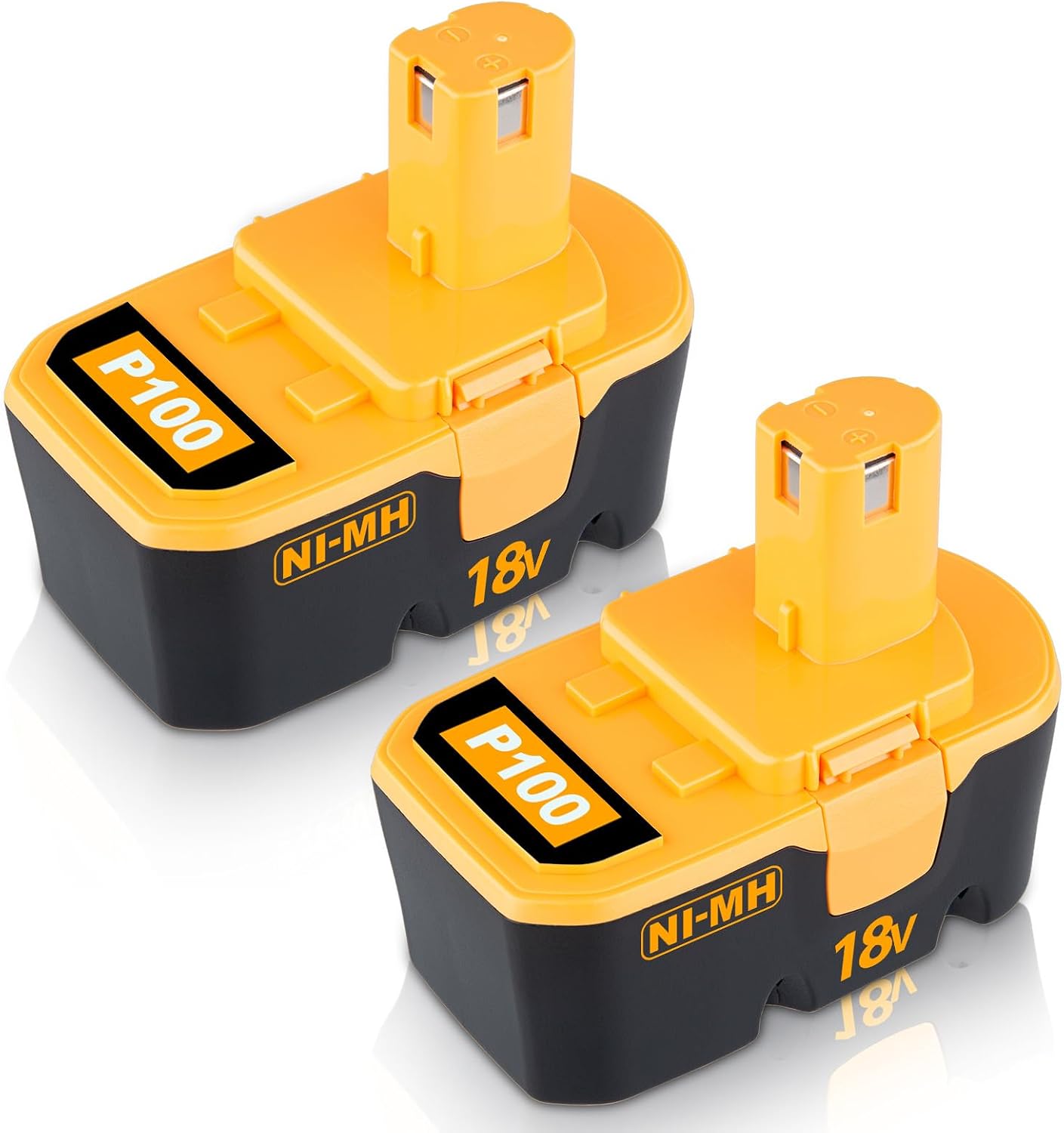 VANTTECH (Upgraded to 4.8Ah Ni-Mh) 18V P100 Battery Replacement for Ryobi 18V Battery P100 P101 ABP1801 ABP1803 BPP1820 Compatible with Ryobi 18