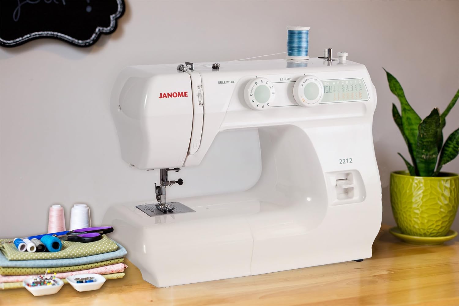 Janome 2212 Front-Loading Sewing Machine with 12 Built-In Stitches | 12 Built-In Stitches