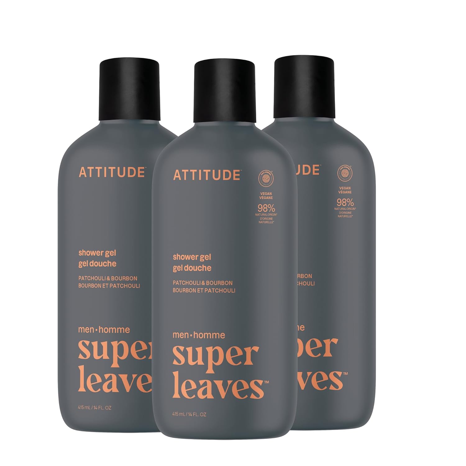 ATTITUDE Body Wash, EWG Verified Shower Gel, Dermatologically Tested, Plant and Mineral-Based, Vegan Personal Care Products, Earl Grey & Fresh Cucumber, 16 Fl Oz