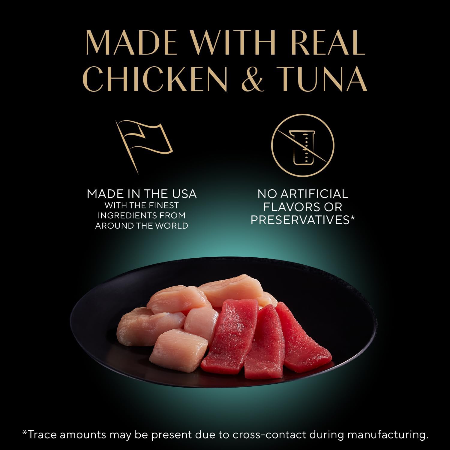 Sheba Perfect Portions Cuts Wet Cat Food, Chicken & Turkey, 2.6 oz, 12 ct | Grain-free, Roasted Chicken & Tender Turkey, adult cat food, protein-rich, no fillers or artificial flavors, twin-pack trays