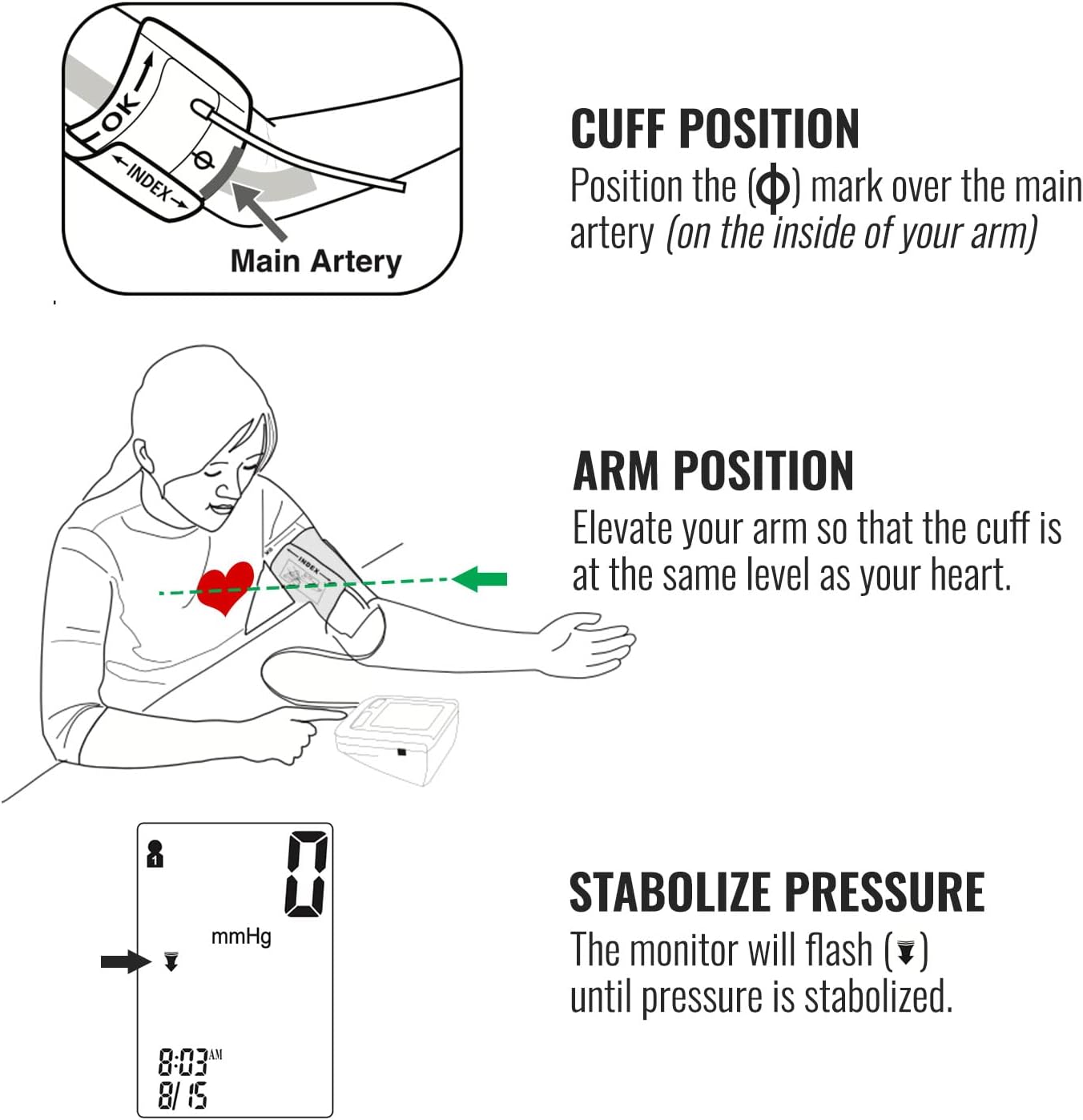 HealthSmart Digital Standard Wrist Blood Pressure Monitor with Automatic Adult Cuff That Displays Pulse Rate and Irregular Heartbeat Stores up to 60 Readings for 2 Users