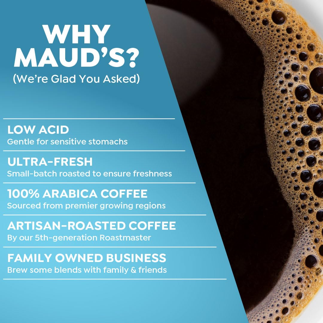 Maud's Family Pack Coffee Pods Variety Pack, 136ct, 12 Assorted Flavors | Medium Roast Flavored Coffee in Single Serve Pods – 100% Arabica Coffee, Compatible with Keurig Coffee Makers