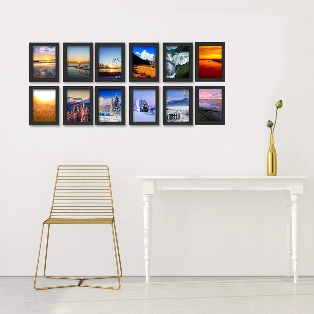 Giftgarden Black 8x10 Picture Frame Bulk, Multi 8 x 10 Photo Frames Set for Wall Hanging or Tabletop, 12 Pack