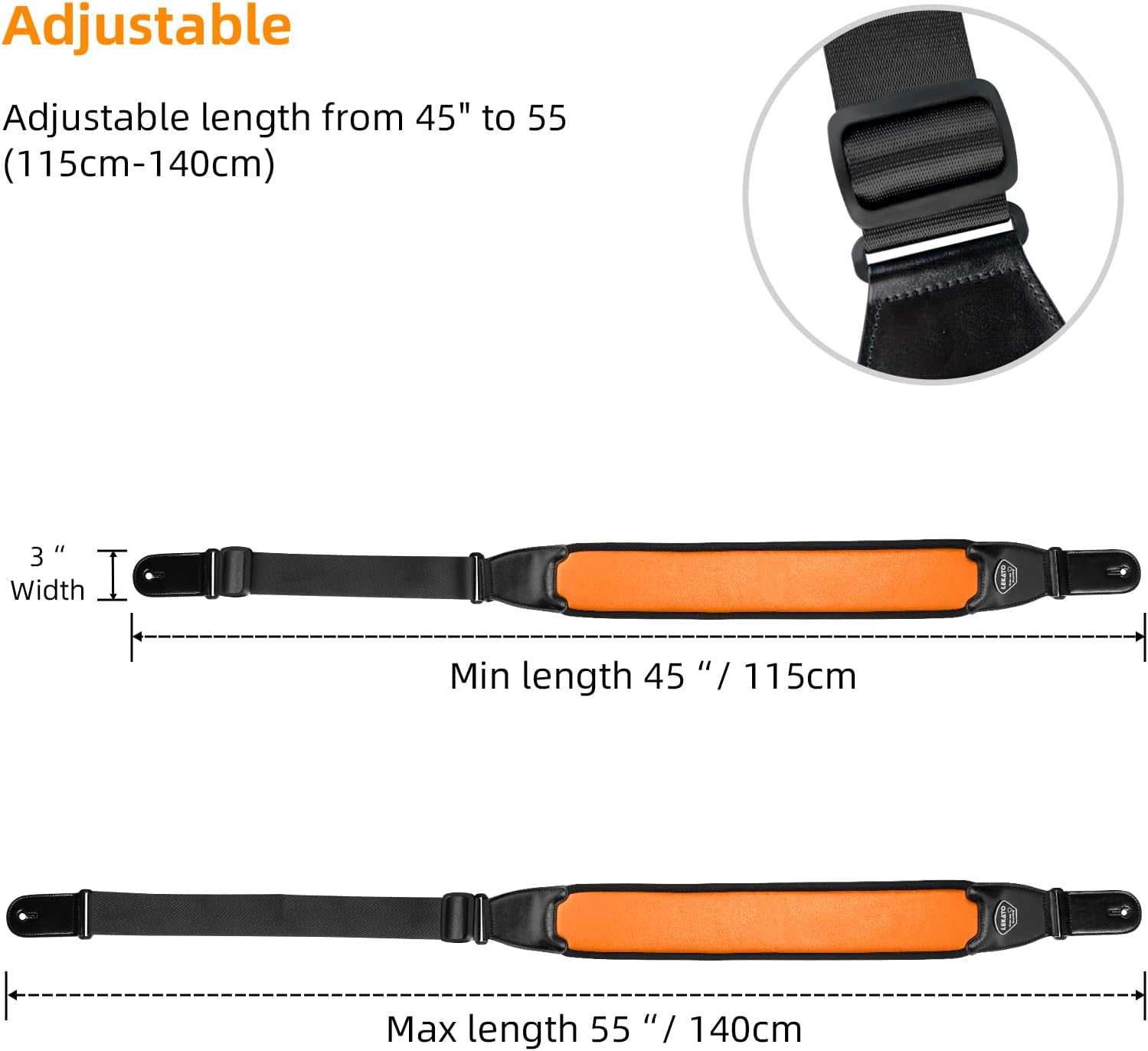 LEKATO Guitar Straps for Electric Guitar Bass
