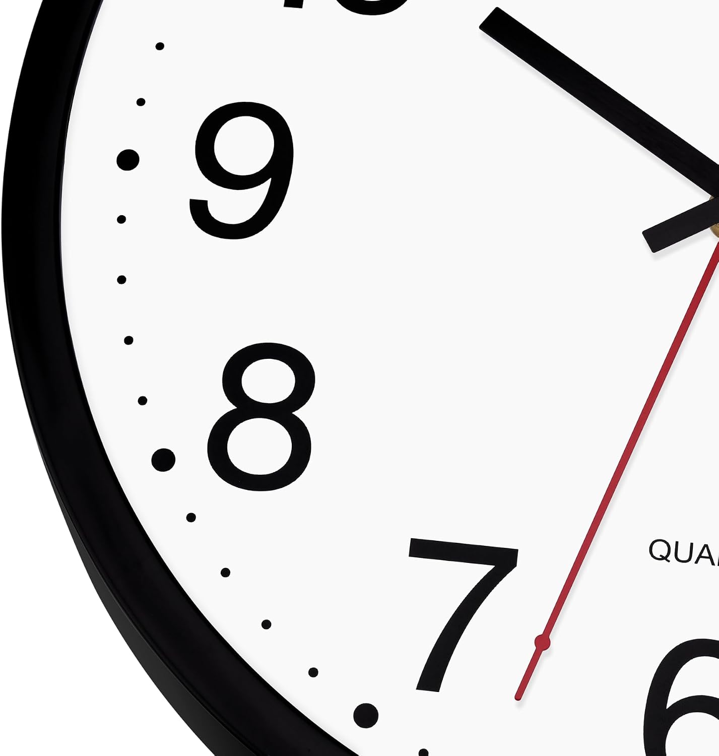 Foxtop 12 Inch Wall Clock Silent Battery Operated Analog Clock, Black