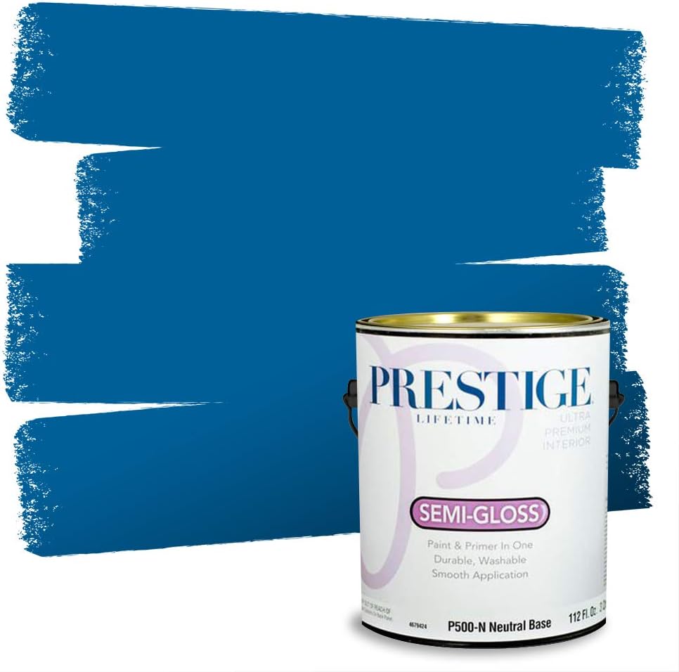 PRESTIGE Paints Exterior Paint and Primer In One, 1-Gallon, Satin, Comparable Match of Sherwin Williams* Blueblood*