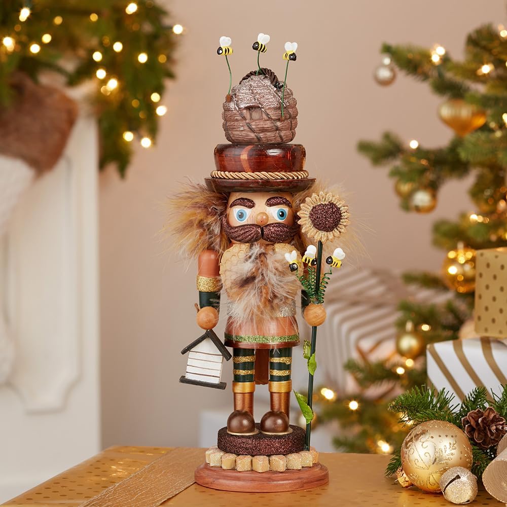 Kurt S. Adler 15-Inch Hollywood Bee Keeper Nutcracker, Multicolor