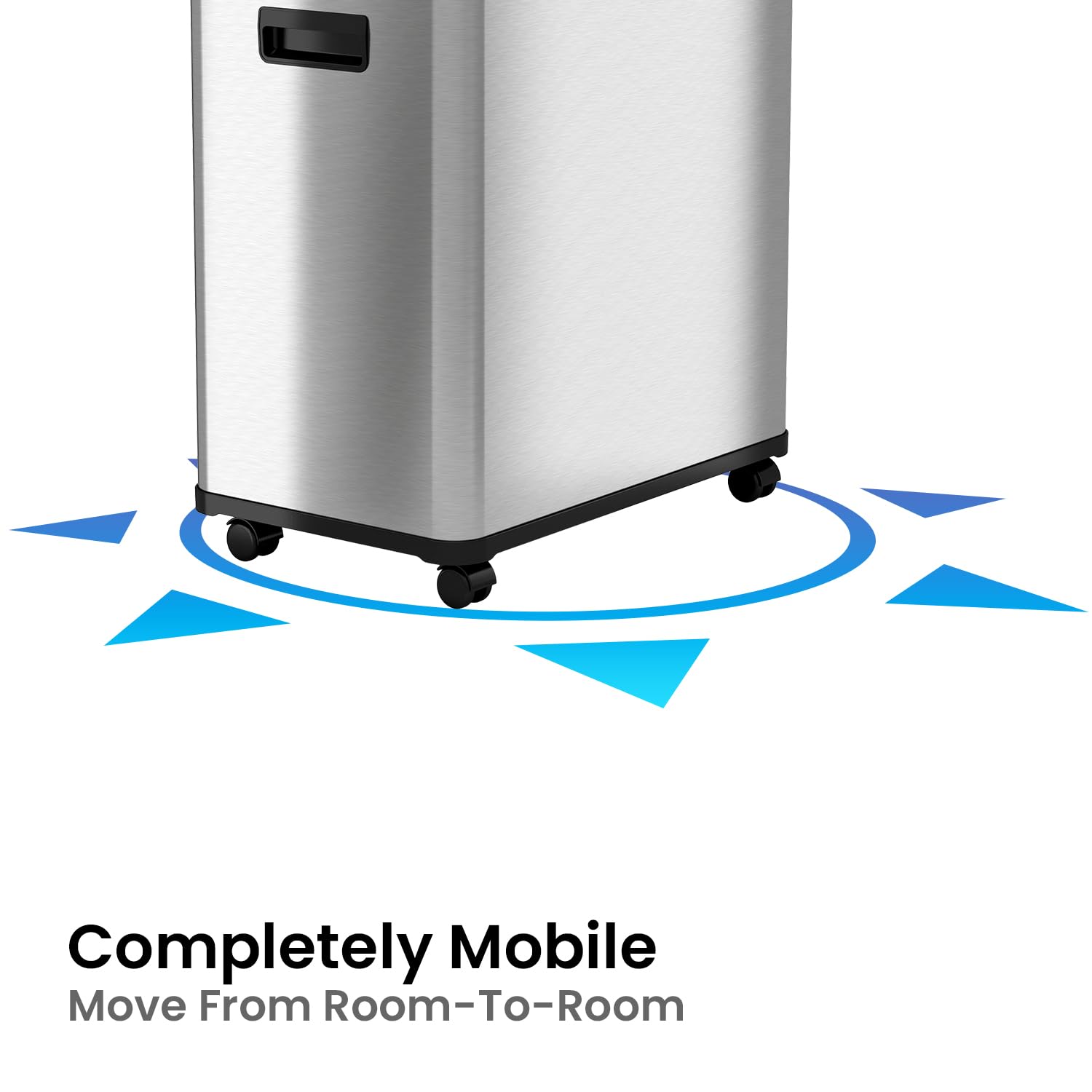 iTouchless 13 Gallon Touchless Sensor Garbage Can, Stainless Steel, Round Sensor Automatic Trash Can for Kitchen and Office