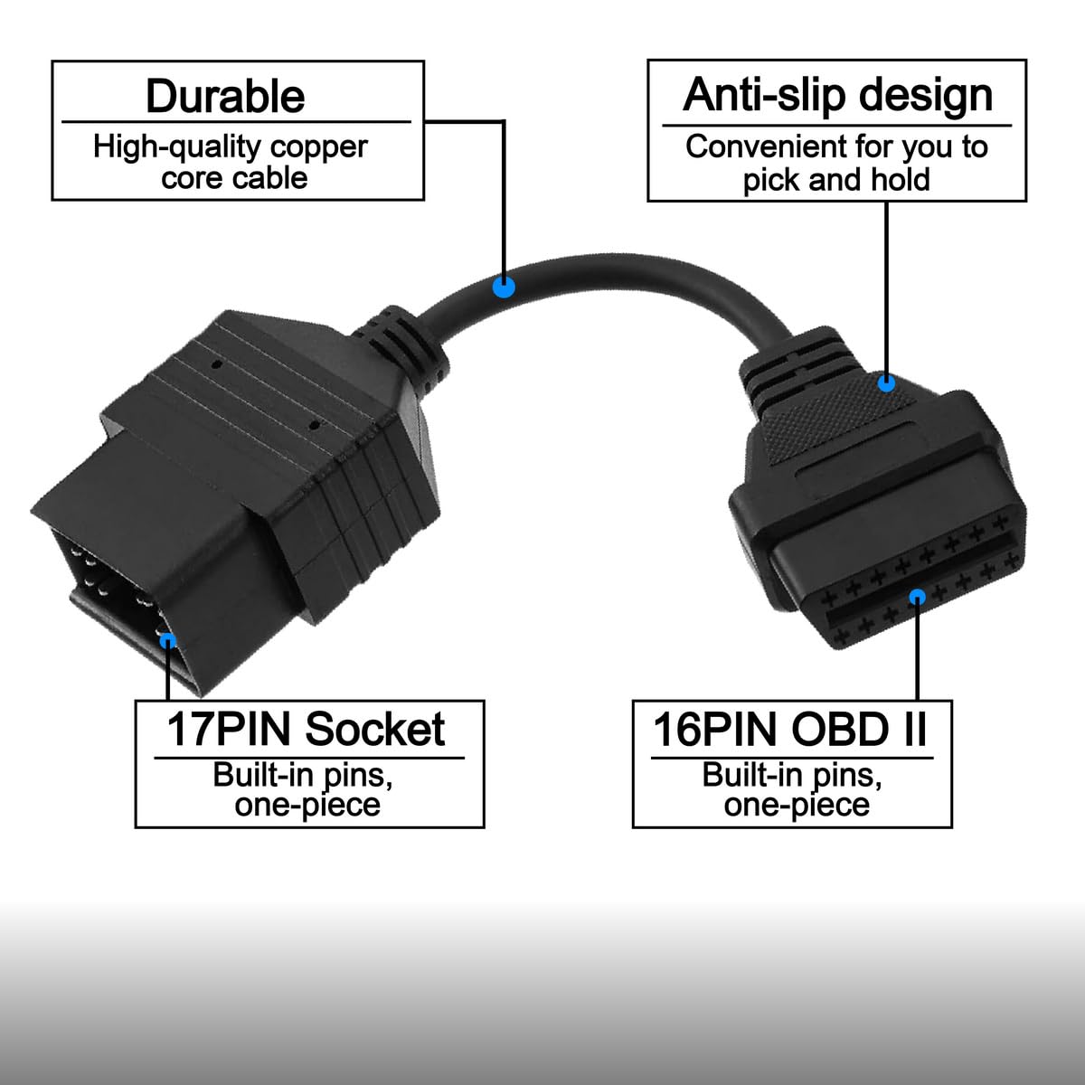 OBD OBD2 16 Pin Connector Diagnostic Adapter Cable Compatible for BMW 20 Pin