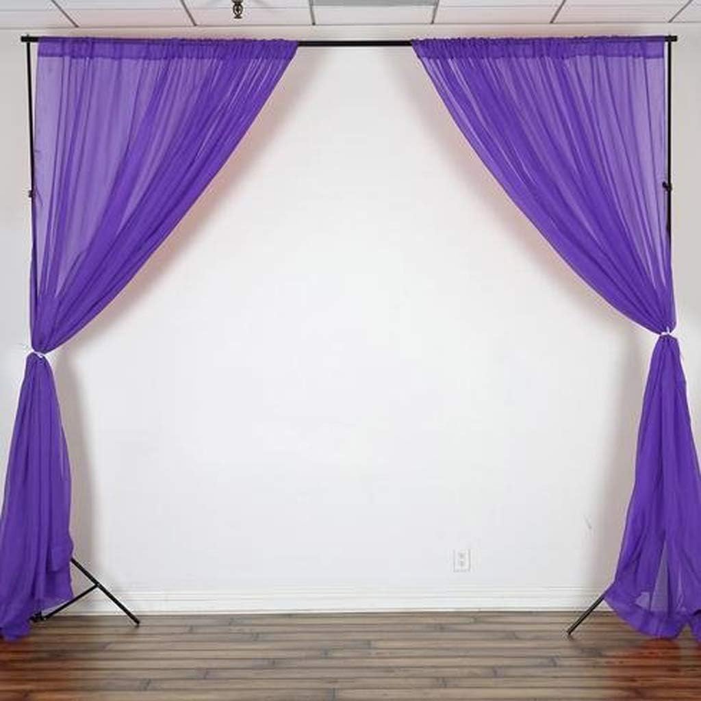 AK TRADING CO. 120" Wide (10Ft Wide) Sheer Voile Drape Panels for Backdrop, Wedding Events, Ceiling Drapes, Event Masking, & Decor - Select from 6ft to 50ft Length. (10 feet x 20 feet, Red)